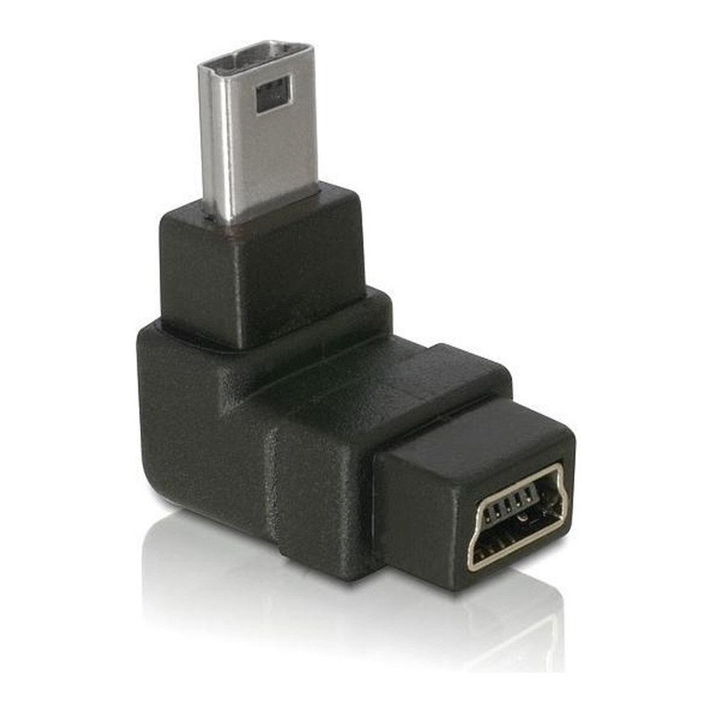 DELOCK 90DEG USB-B MINI M-F UP ADAPTER (65097)