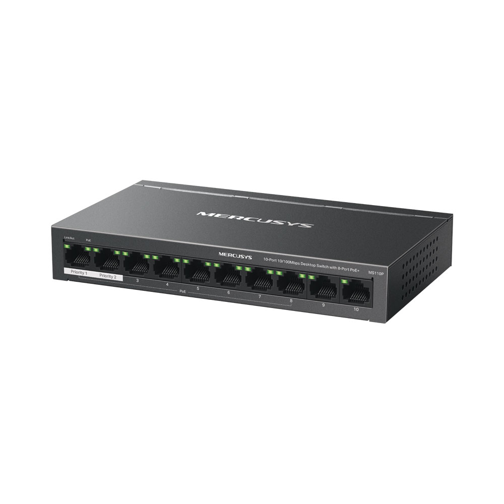 MERCUSYS 10-PORT DESKTOP SWITCH WITH 8-PORT POE+ - Image 3