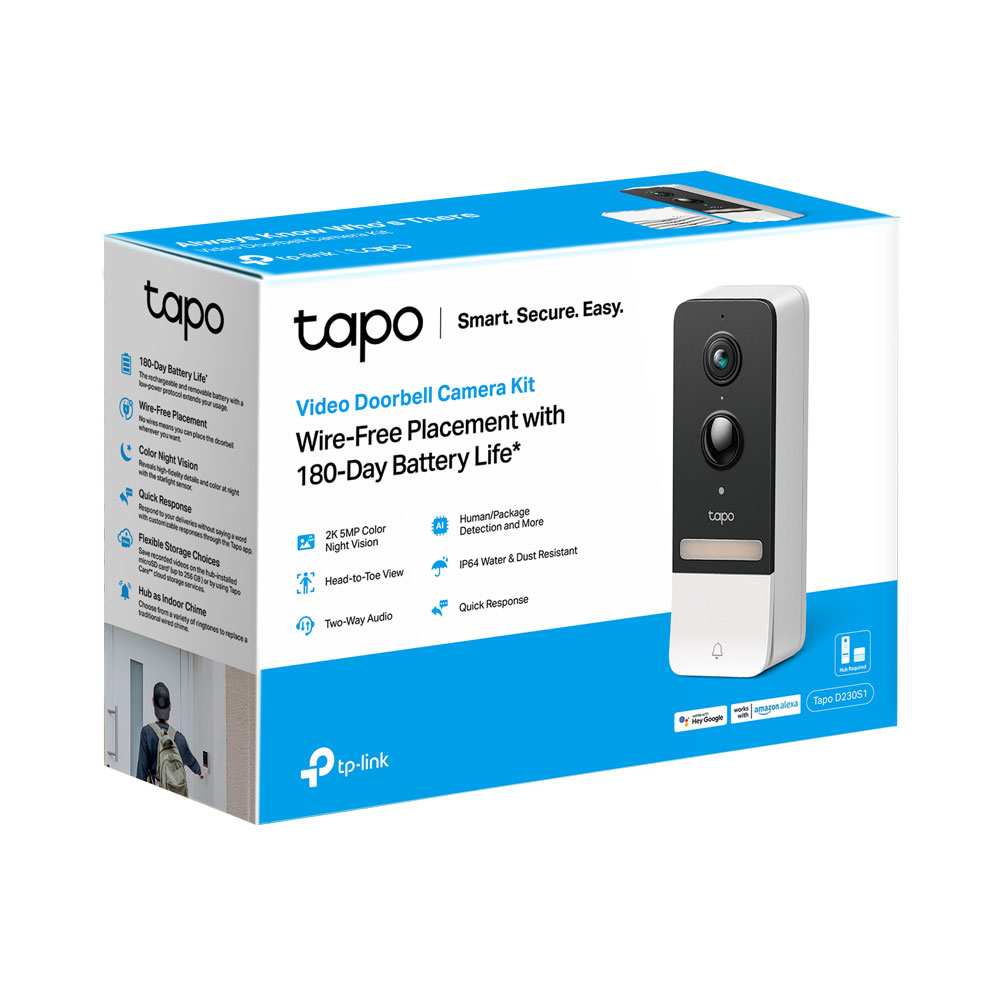 TP-LINK TAPO VIDEO DOORBELL+HUB CAMERA KIT 2K 5MP - Image 4