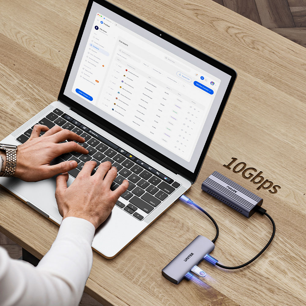 UNITEK 4IN1 USB-C 10GPS HUB GRY(H1112D) - Image 8