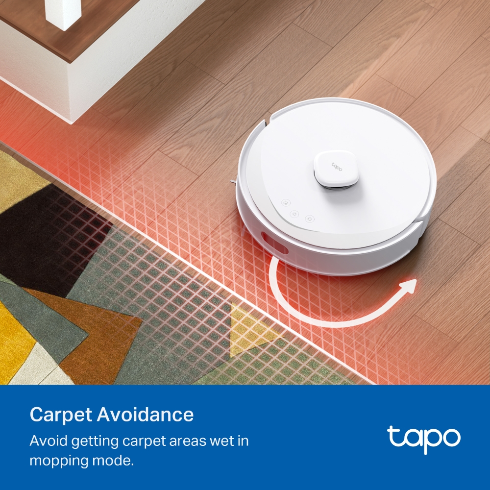 TP-LINK TAPO RV30 MAX PLUS 5300PA HYPER SUCTION ROBOT VACUUM & MOP WITH SMART AUTO-EMPTY DOCK (WHITE) - Image 2
