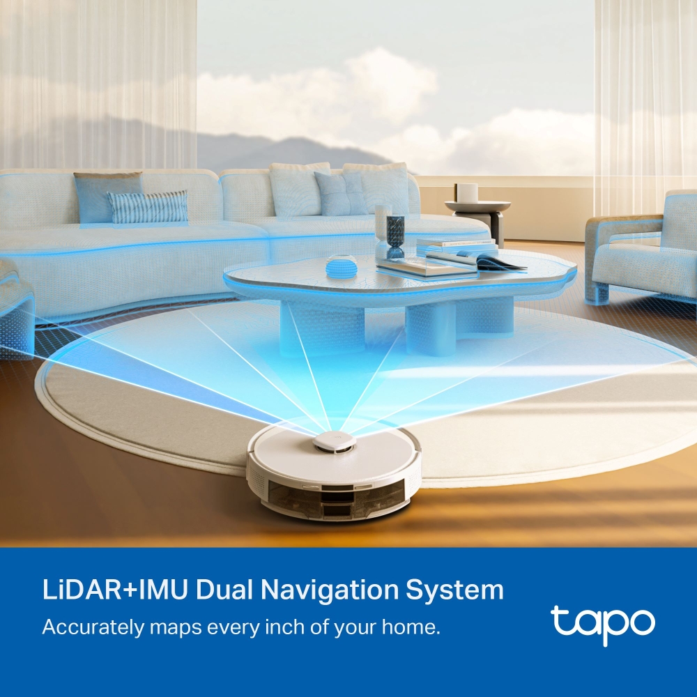 TP-LINK TAPO RV30 MAX PLUS 5300PA HYPER SUCTION ROBOT VACUUM & MOP WITH SMART AUTO-EMPTY DOCK (WHITE) - Image 4