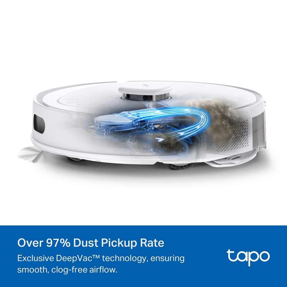 TP-LINK TAPO RV30 MAX PLUS 5300PA HYPER SUCTION ROBOT VACUUM & MOP WITH SMART AUTO-EMPTY DOCK (WHITE) - Image 10