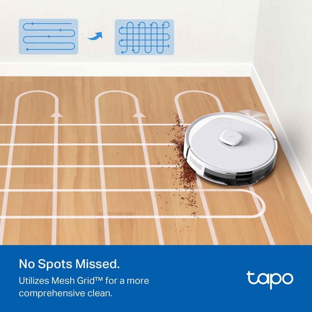 TP-LINK TAPO RV30 MAX PLUS 5300PA HYPER SUCTION ROBOT VACUUM & MOP WITH SMART AUTO-EMPTY DOCK (WHITE) - Image 11