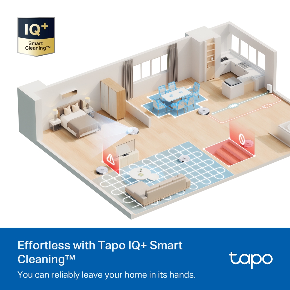 TP-LINK TAPO RV30 MAX PLUS 5300PA HYPER SUCTION ROBOT VACUUM & MOP WITH SMART AUTO-EMPTY DOCK (WHITE) - Image 12
