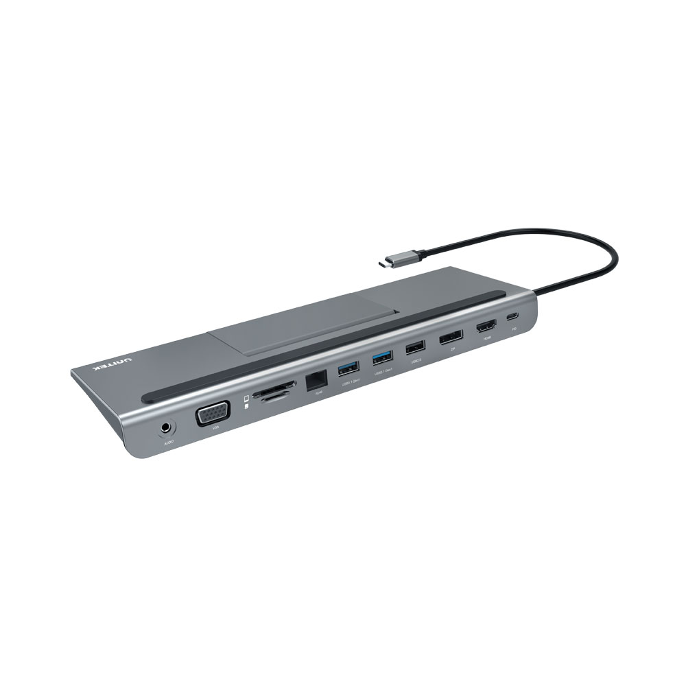 UNITEK D1022A UHUB 11+ USB3.1 GEN2 TYPE-C 11-IN-1 PORT REPLICATOR