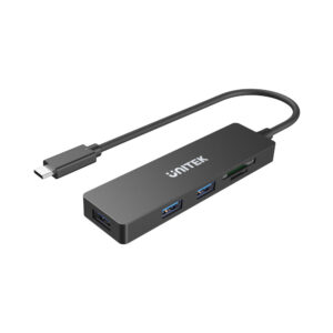 UNITEK USB2.0 3-PORT USB HUB WITH CARD RD (H1108B)