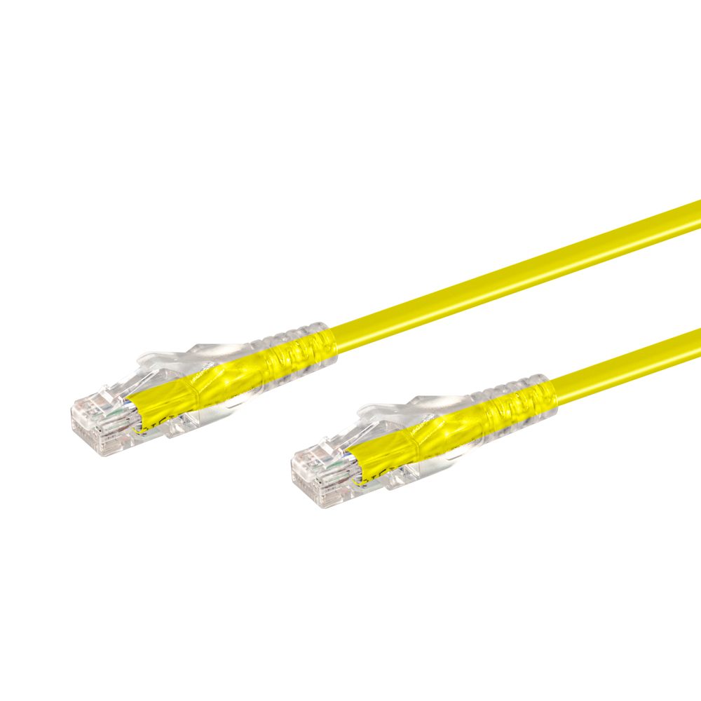 0.2M CAT6 MOULDED FLYLEAD -YELLOW