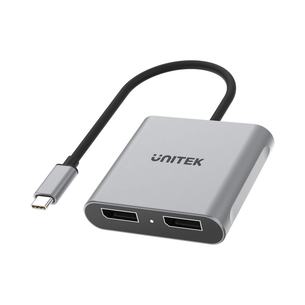 UNITEK V1404A USB TYPE-C TO 8K @60HZ DUAL DISPLAYPORT 1.4 ADAPTER