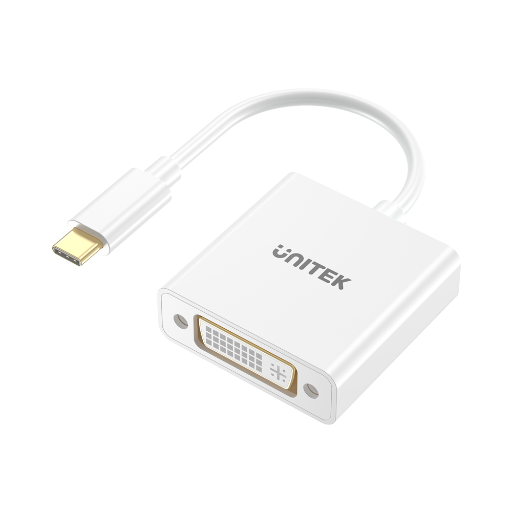 UNITEK V1429A 15CM USB TYPE-C TO DVI ADAPTER - WHITE