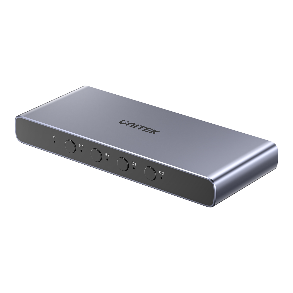 UNITEK V1313A 4-IN 1-OUT 4K @60HZ HDMI/USB TYPE-C SWITCH - 2× HDMI, 2× USB TYPE-C TO HDMI