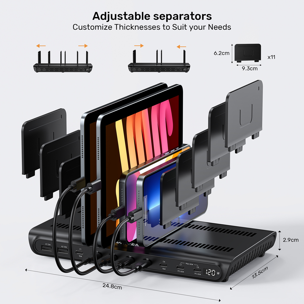 UNITEK P1242ABK TRAVEL TRI PRO 65W GAN CHARGER HUB - USB TYPE-C, USB TYPE-A, HDMI 4K @60HZ - Image 8