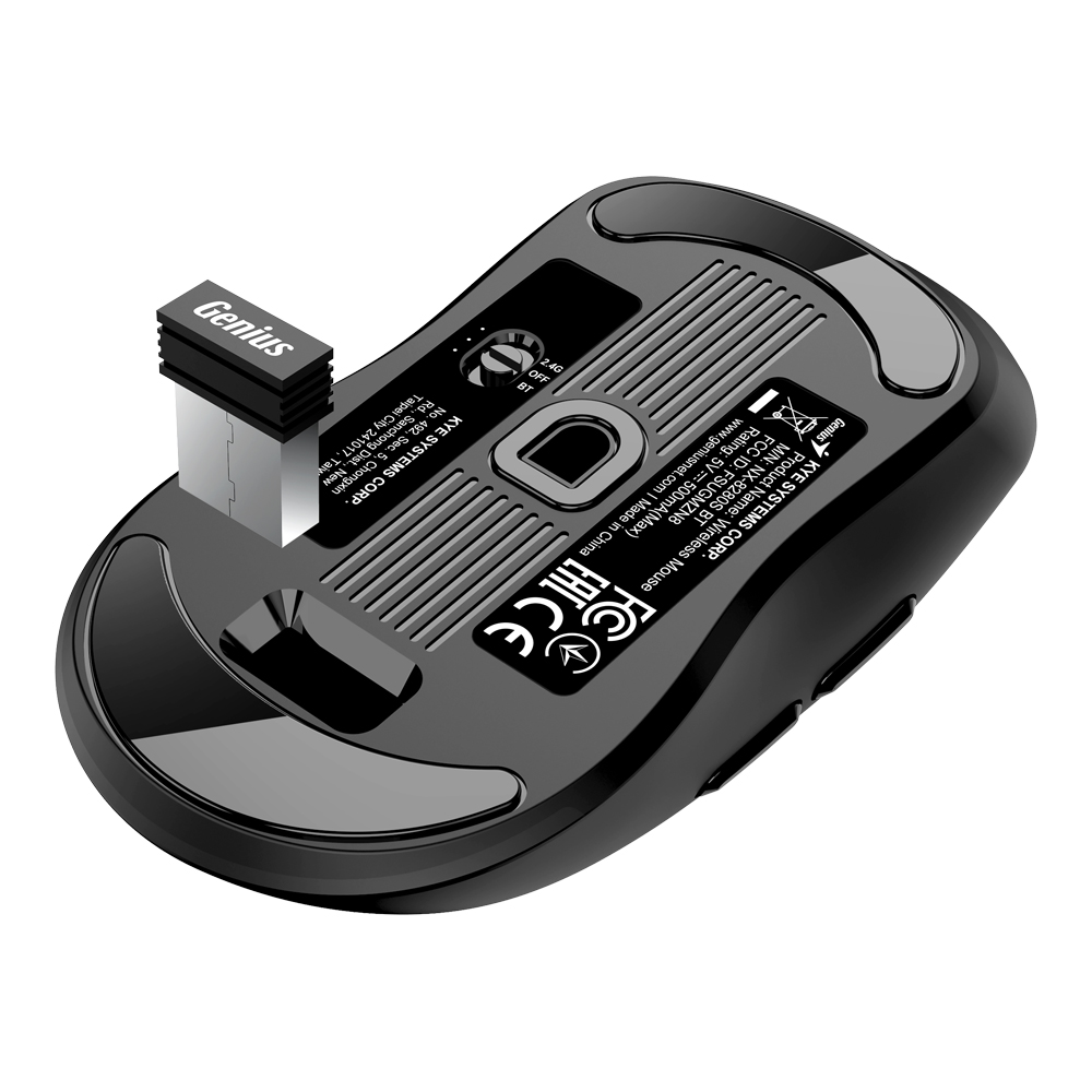 GENIUS NX-8280S BT DUAL-MODE WIRELESS AND BLUETOOTH RECHARGEABLE SILENT MOUSE - BLACK - Image 5