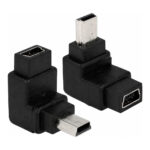DELOCK 90DEG USB-B MINI M-F DOWN ADAPTER (65096)