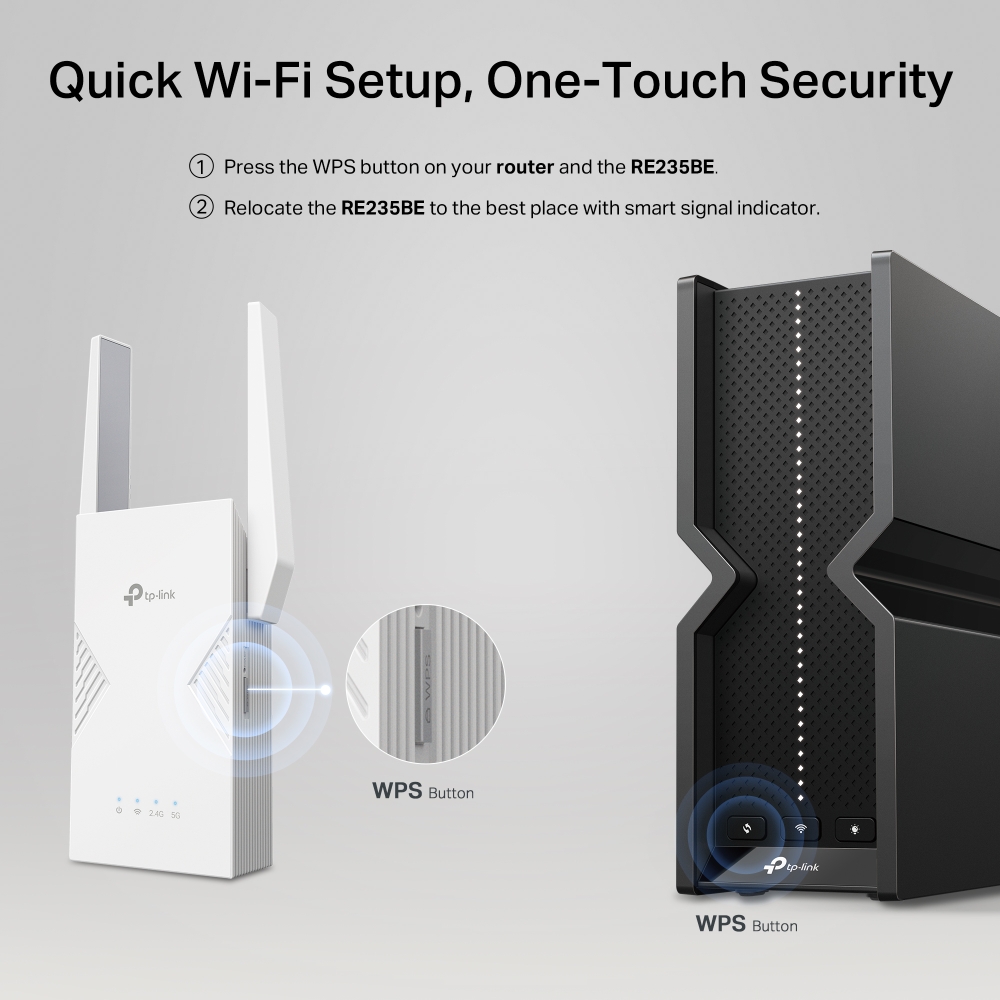 TP-LINK RE235BE BE3600 DUAL-BAND WI-FI 7 RANGE EXTENDER - Image 9