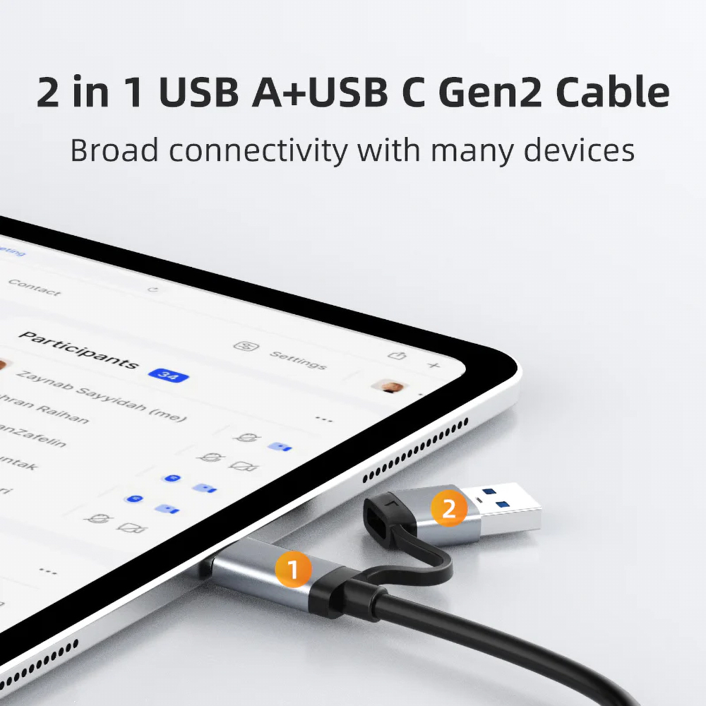 CABLETIME CB32G USB3.1 TYPE-C GEN2 10GBPS TO NVME/SATA M.2 SSD PCIE ENCLOSURE (CT-SSD03-AG) - Image 3