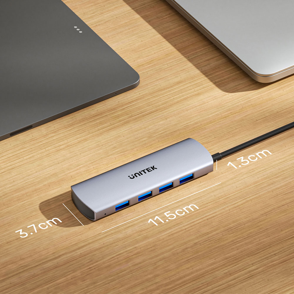 UNITEK 10GPS USB-C 4IN1 HUB 2 USB-A GRY(H1112EGY01 - Image 8
