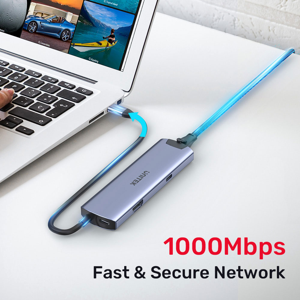 UNITEK 6IN1 USB-C 5GBPS HUB/4K HDMI POWER(H1112F)* - Image 5