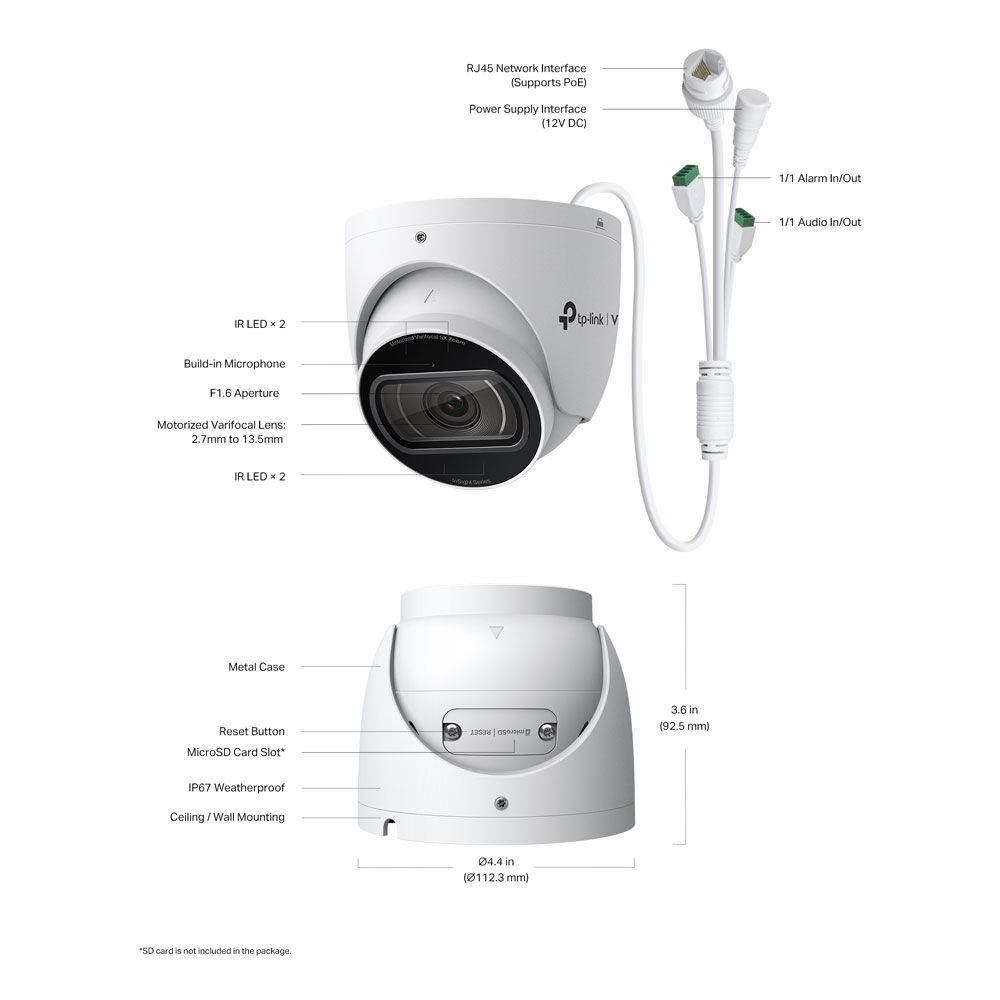 TP-LINK VIGI DOME IP CAMERA 4MP IR 2.7MM-13.5MM - Image 5