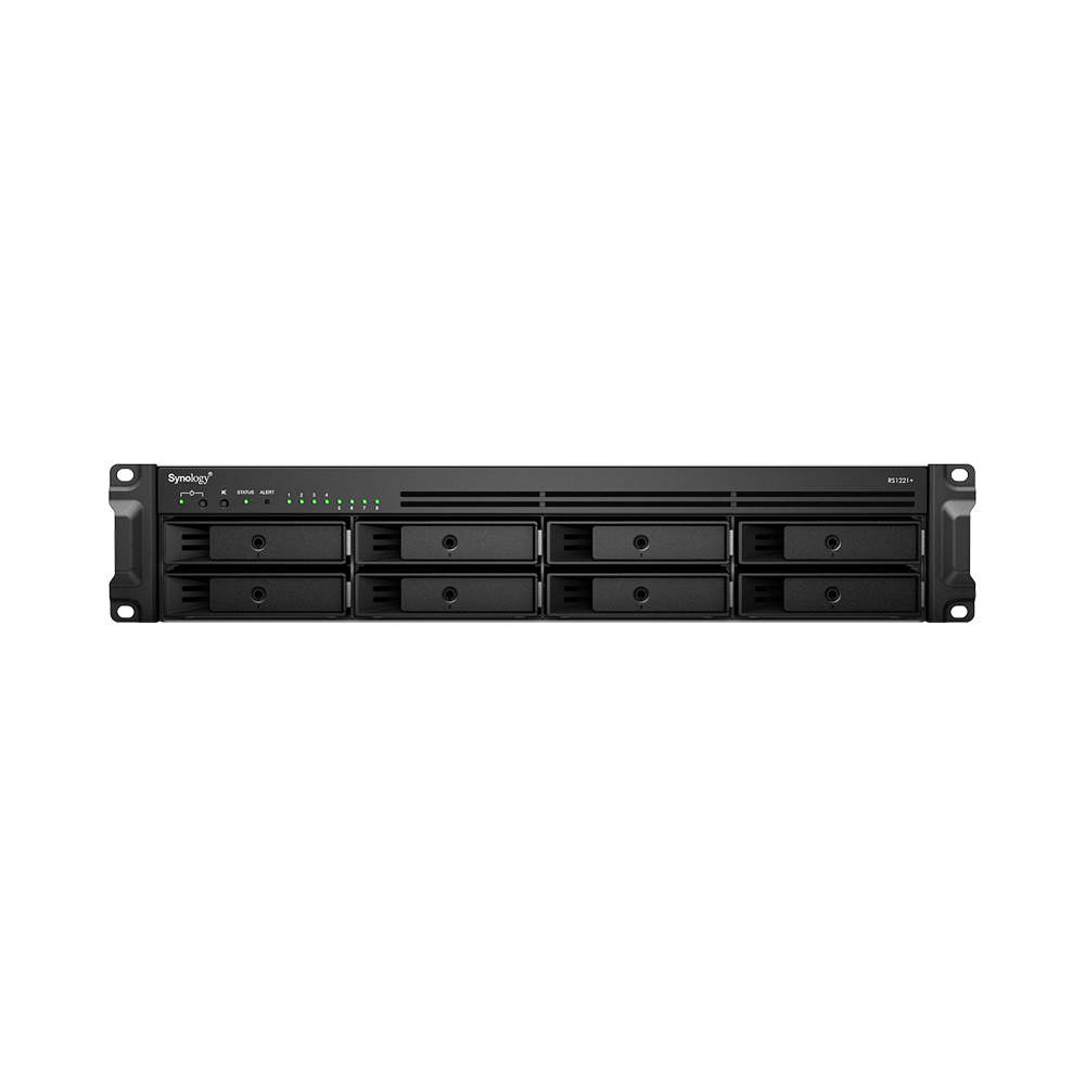 SYNOLOGY RACKSTATION RS1221+ 8-BAY 2U RACKMOUNT NAS - AMD RYZEN V1500B 2.2GHZ QUAD-CORE CPU, 4GB ECC RAM, DISKLESS - Image 2