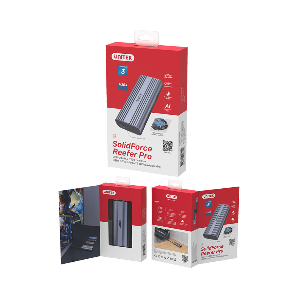 UNITEK USB THUNDERB 3, 40GBPS TO M.2 SSD(S1226A)* - Image 3