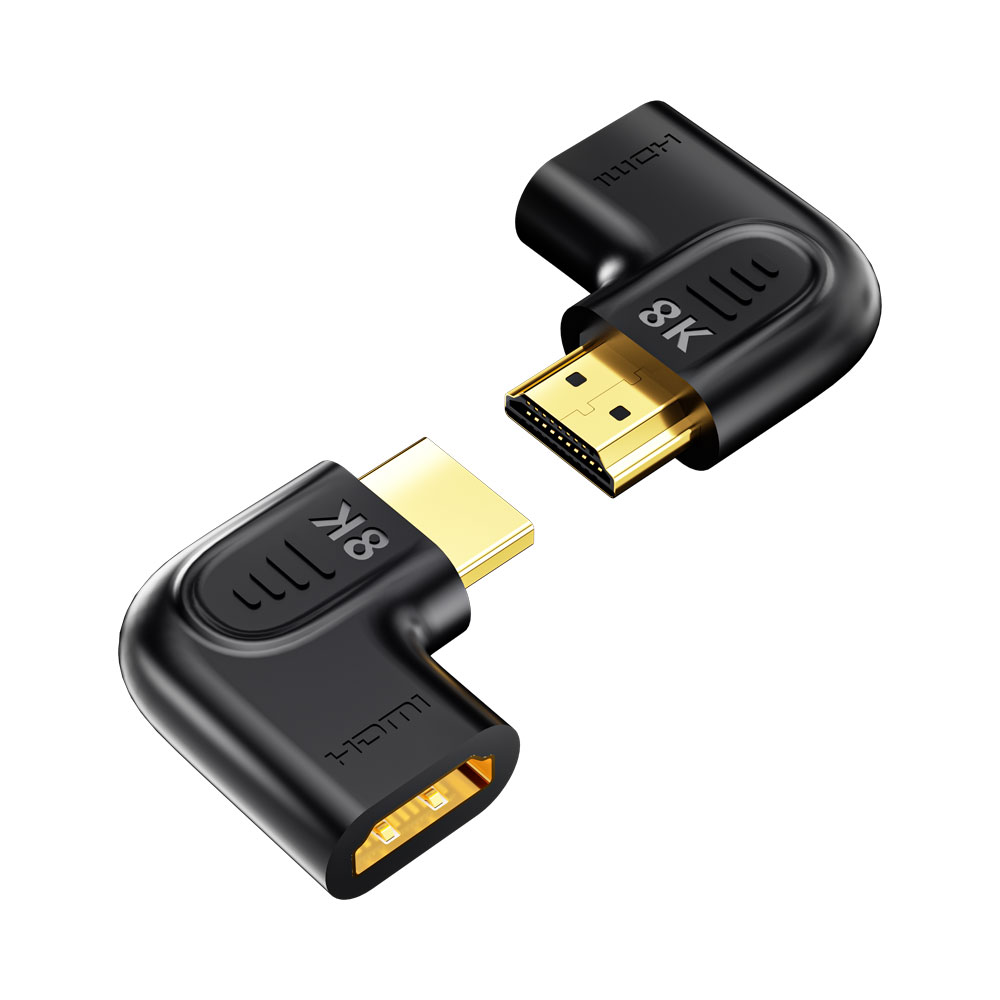 UNITEK A1047A 8K HDMI 2.1 90° AND 270° VERTICAL FLAT ANGLED ADAPTER KIT