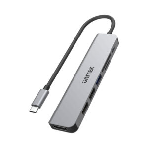 UNITEK 7IN1 USB-C(HDMI+PD100W,MICRO SD/SD/H1118A)