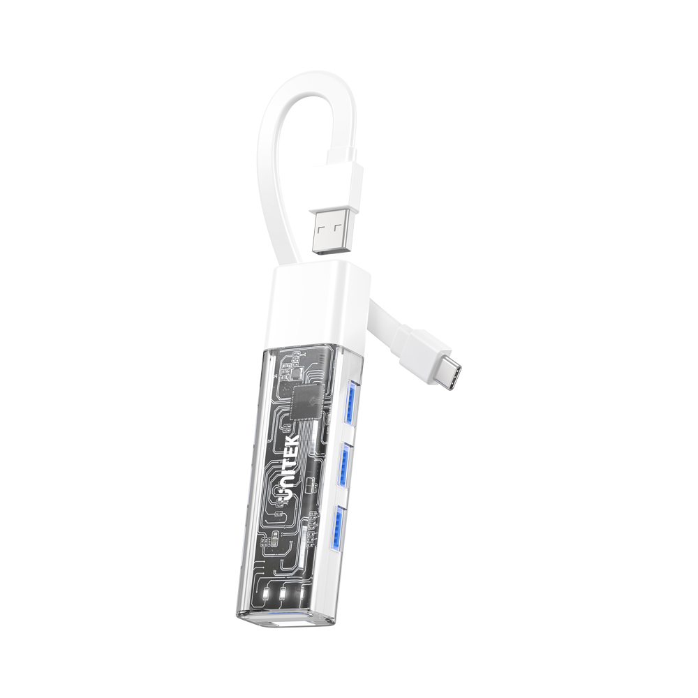 UNITEK USB TYPE-C 4 PORT USB3.0 HUB BI-DI (WHITE)