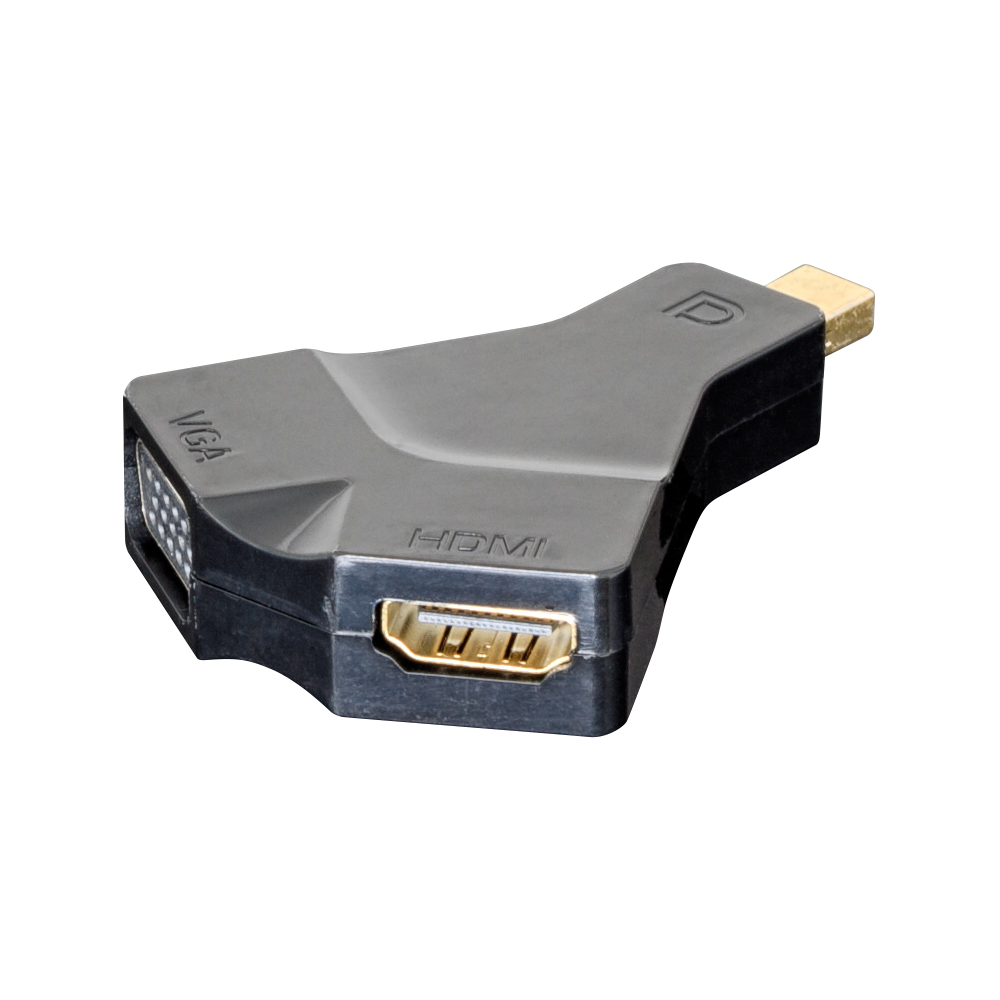MINI DISPLAY MALE TO VGA & HDMI FEMALE (DPIC-031)