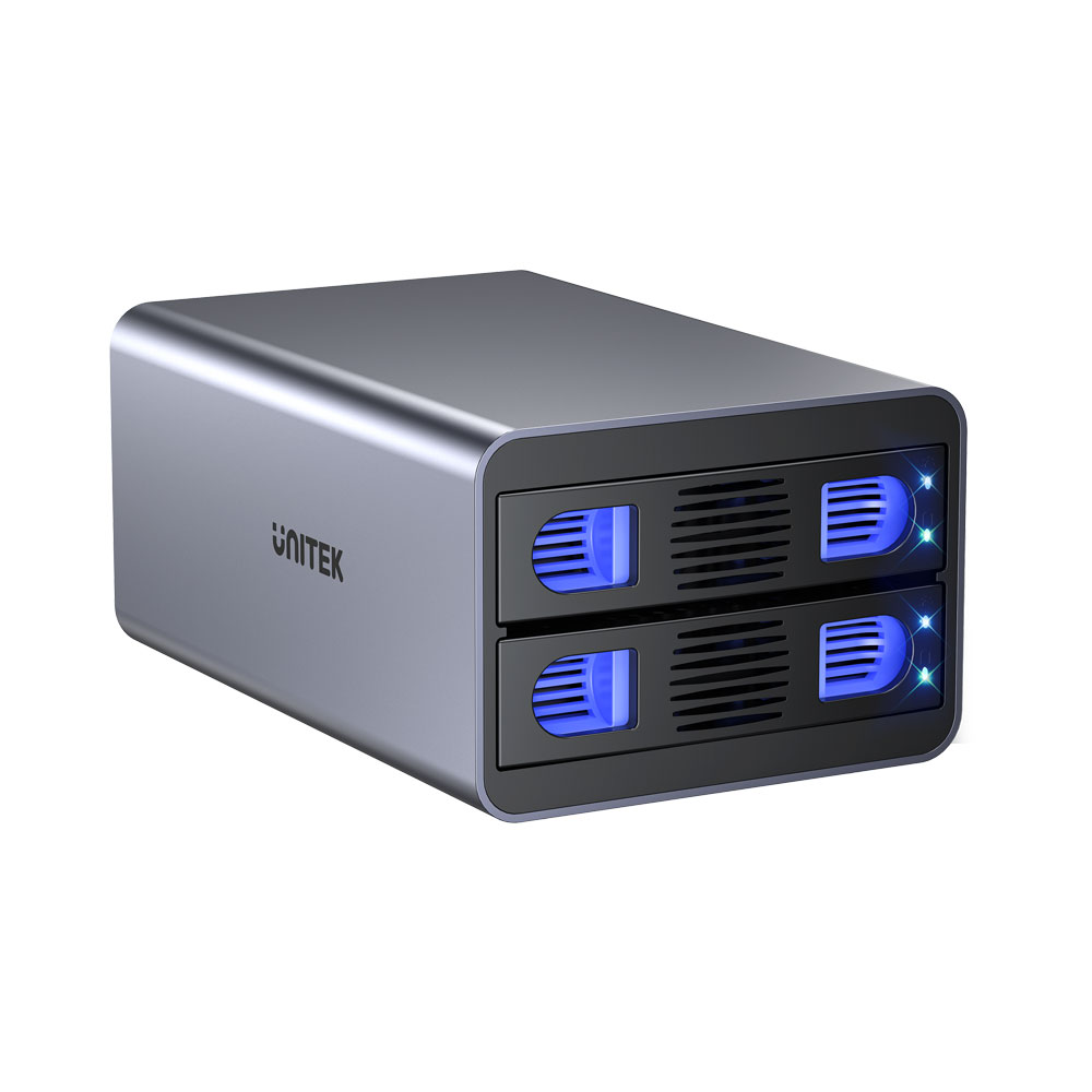 UNITEK S1308A 2-BAY USB3.0 EXTERNAL DRIVE ENCLOSURE FOR 2.5/3.5" SATA HDD AND SSD DRIVES